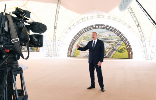 Интервью президента Ильхама Алиева Азербайджанскому телевидению