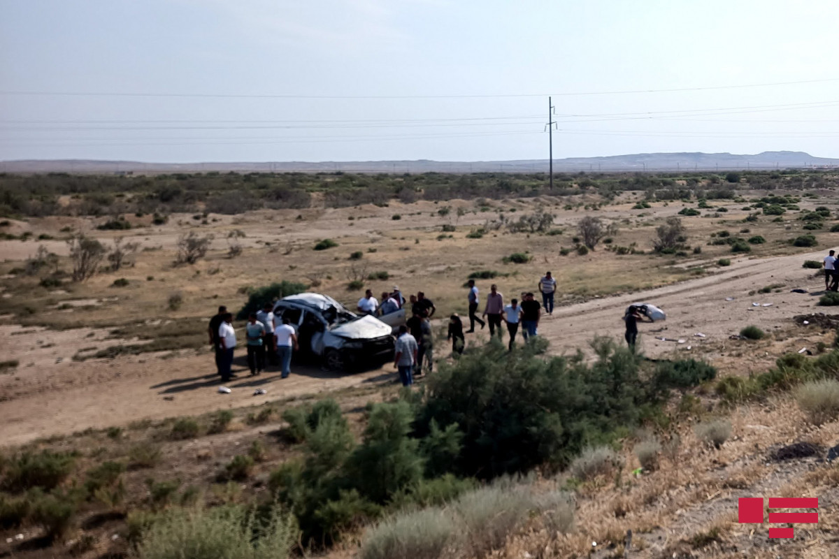 На шоссе Баку-Газах перевернулся автомобиль, есть погибший-ФОТО -ОБНОВЛЕНО 