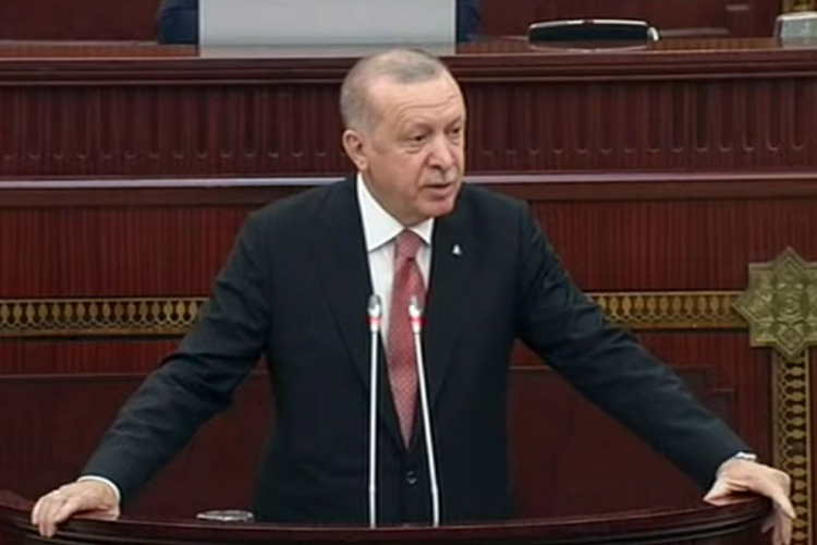 Эрдоган поделился публикацией о своем визите в Азербайджан - ВИДЕО