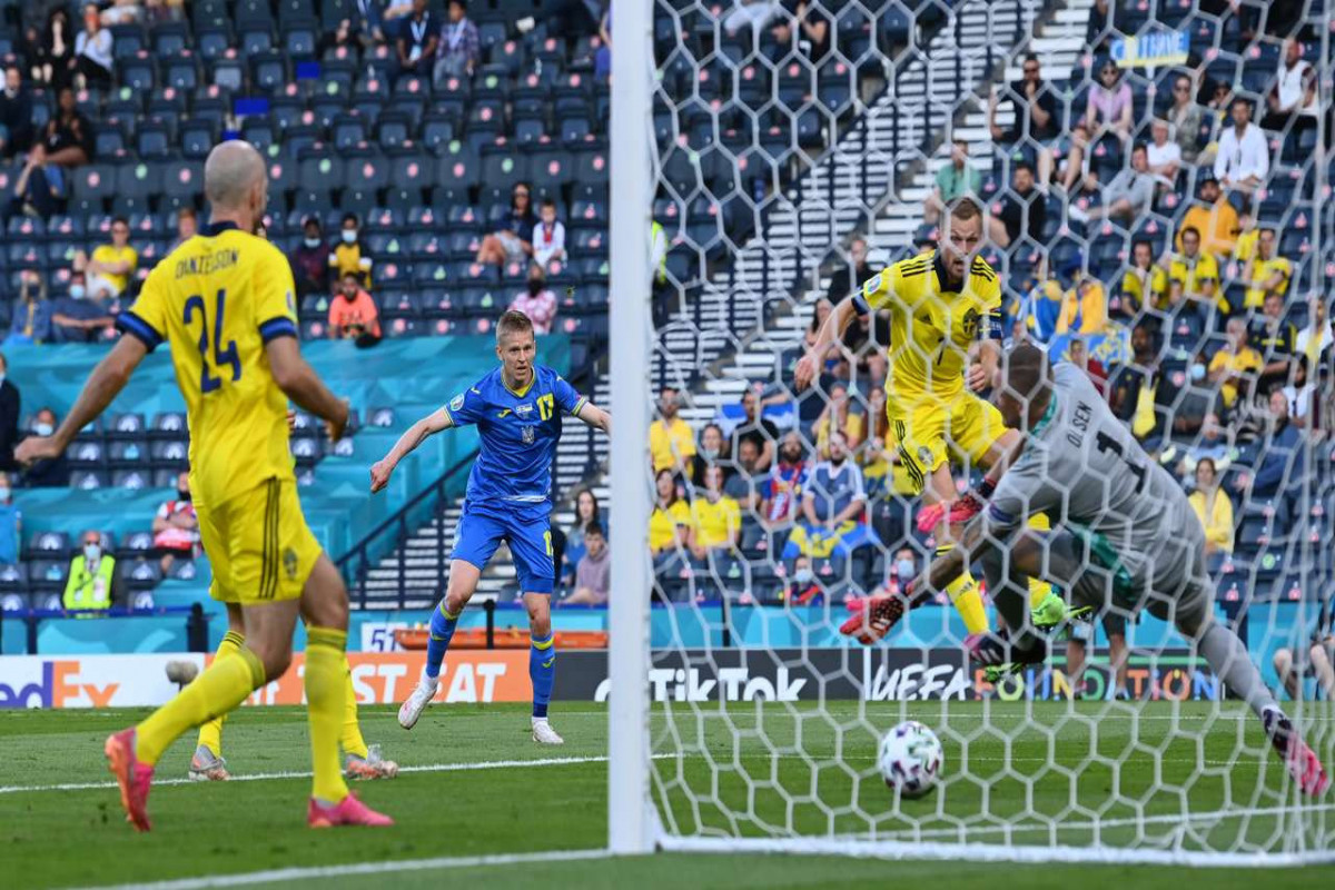 Евро-2020:  Сборная Украины вырвала победу у Швеции и вышла в 1/4 финала