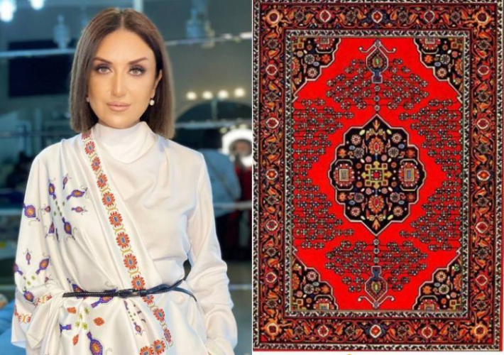Карабахские ковры на шелковых шарфах азербайджанского дизайнера - ФОТО