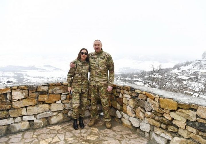 Президент Ильхам Алиев и первая леди Мехрибан Алиева посетили Шушу