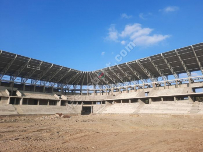 В Сумгайыте возобновилось строительство стадиона
