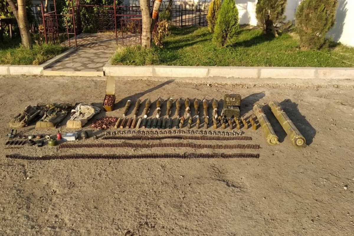 В Шуше обнаружено большое количество оставленных армянами при бегстве боеприпасов-ФОТО 