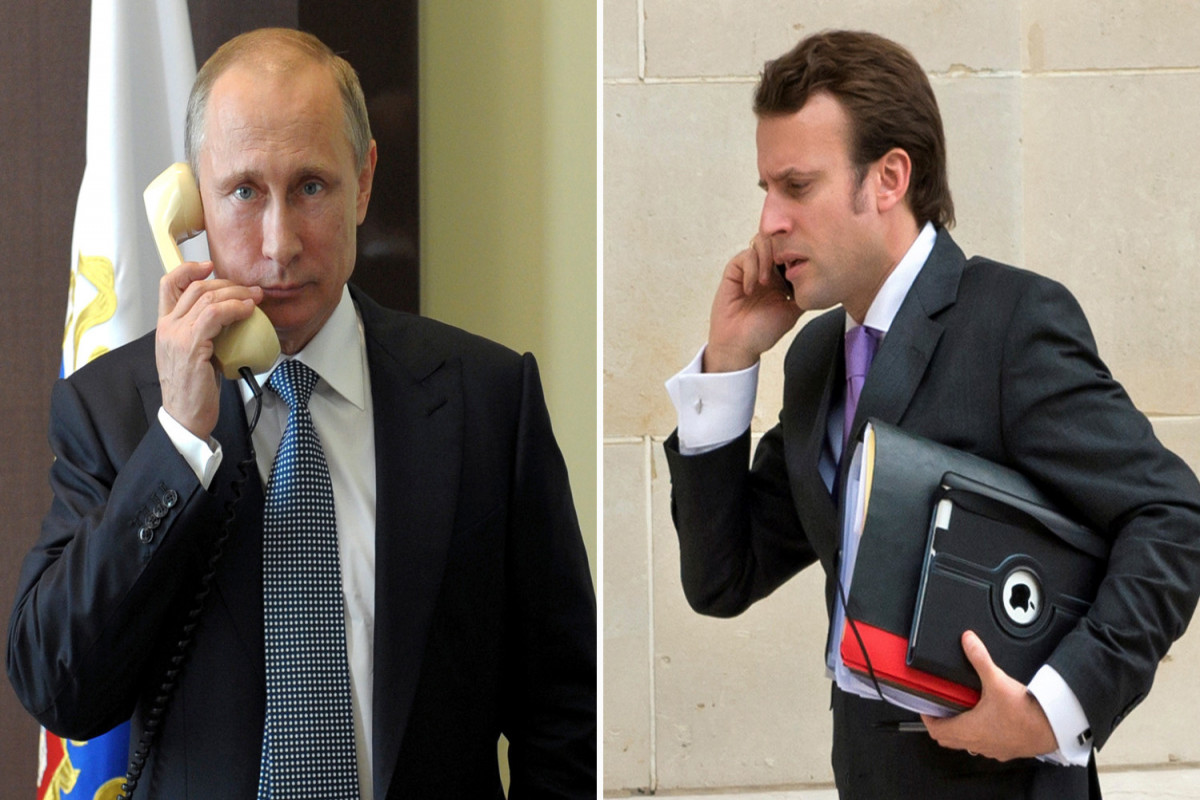 Телефонный разговор между президентом России Владимиром Путиным и президентом Франции Эммануэлем Макроном