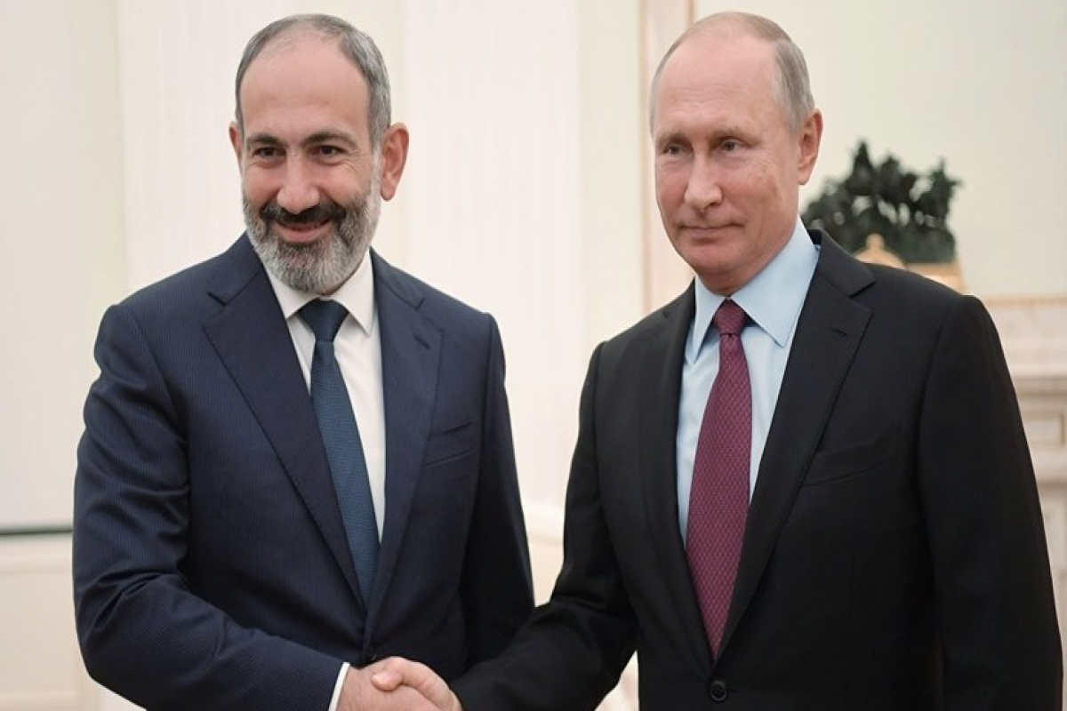 Президент России Владимир Путин и премьер-министр Армении Никол Пашинян