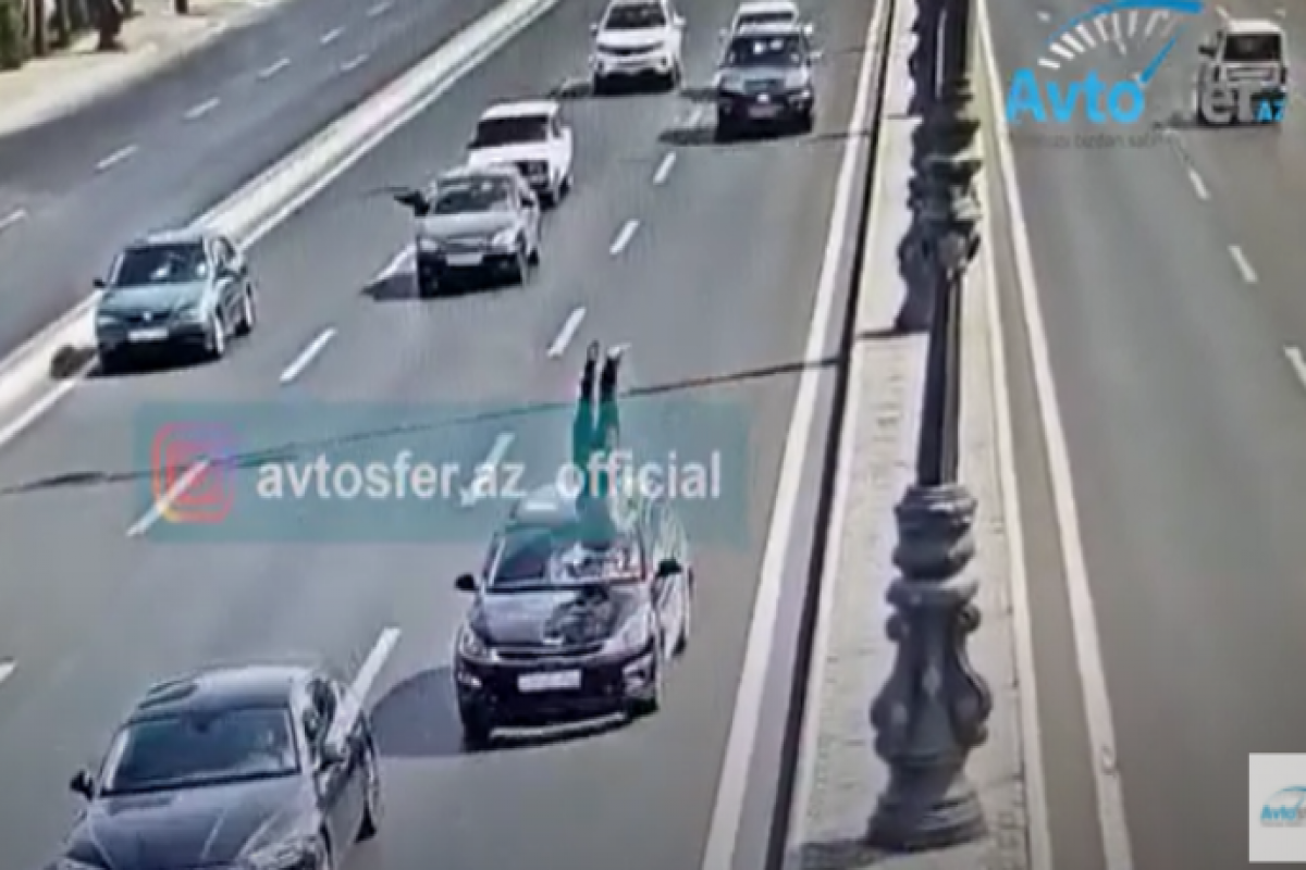 Вот так автомобиль KIA сбил мужчину на проспекте Гейдара Алиева -ВИДЕО 