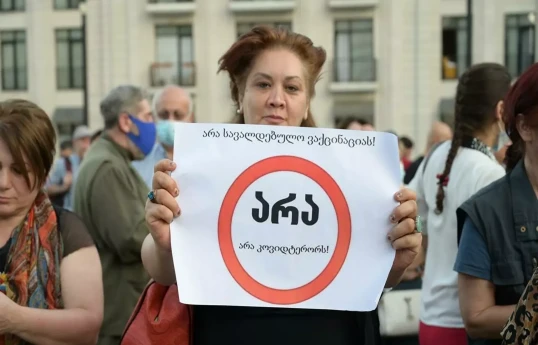В Тбилиси прошла очередная акция противников вакцинации