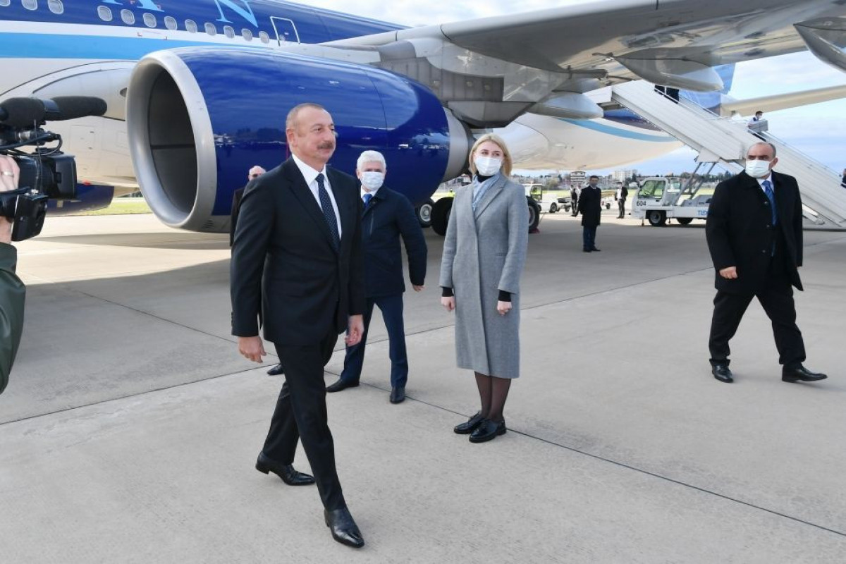 Президент Ильхам Алиев прибыл в Сочи с рабочим визитом-ФОТО -ВИДЕО 