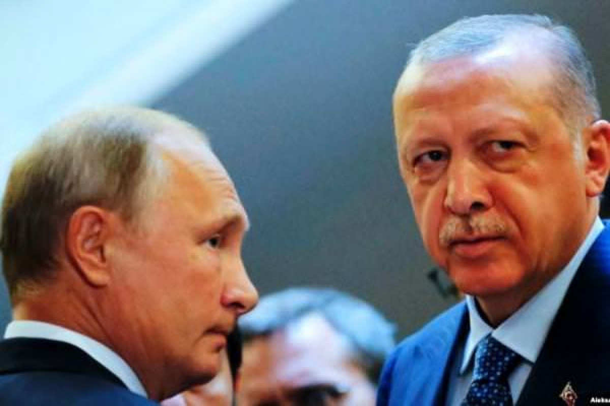 Встреча главы Турции Тайипа Эрдогана с российским лидером Владимиром Путиным