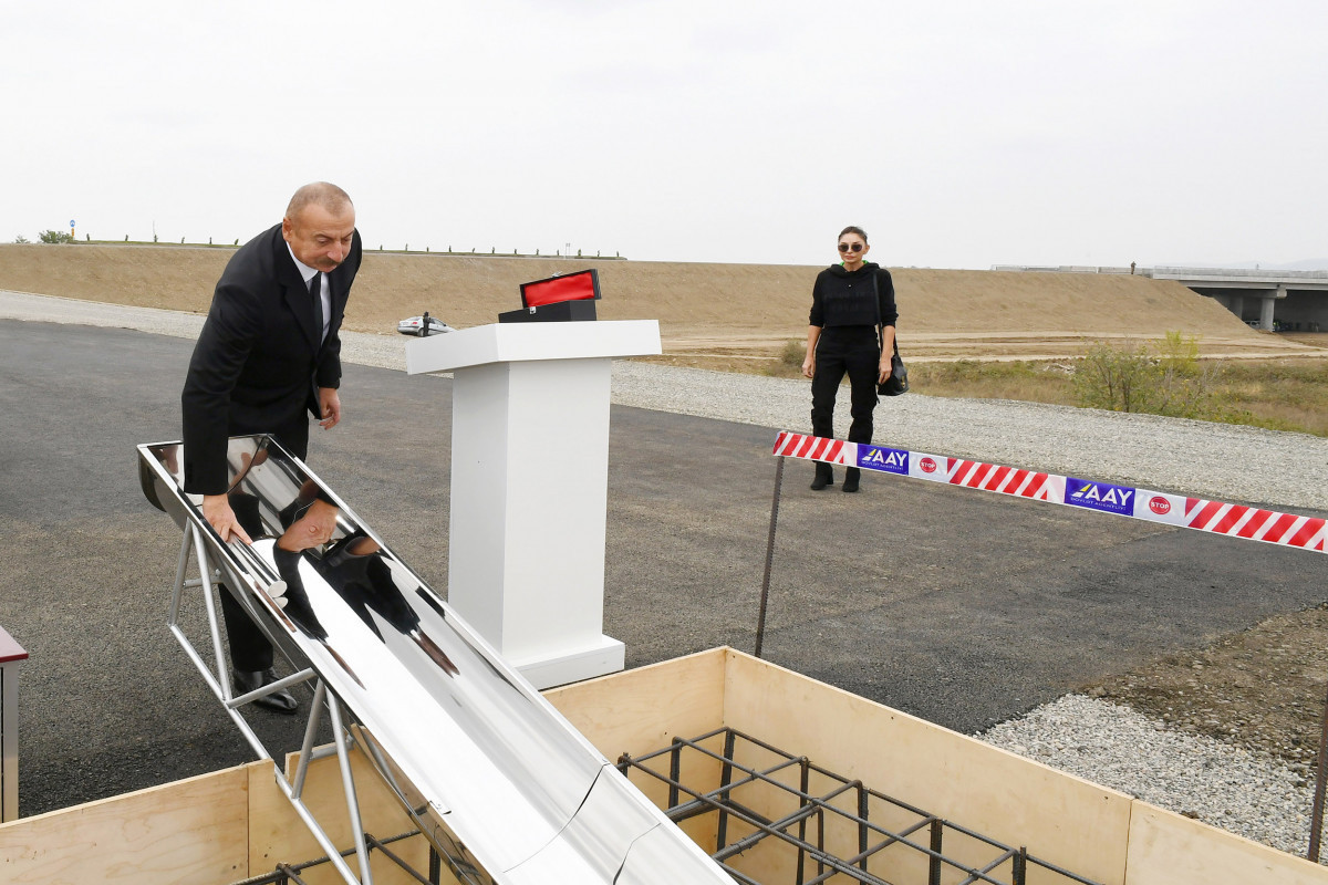 Ильхам Алиев заложил фундамент автомобильной дороги Физули-Агдам-ФОТО 