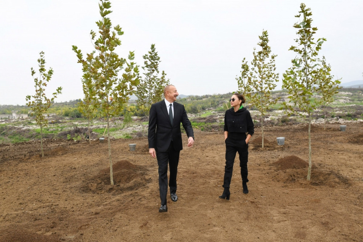 Президент и первая леди посадили дерево в Центральном городском парке-ФОТО 