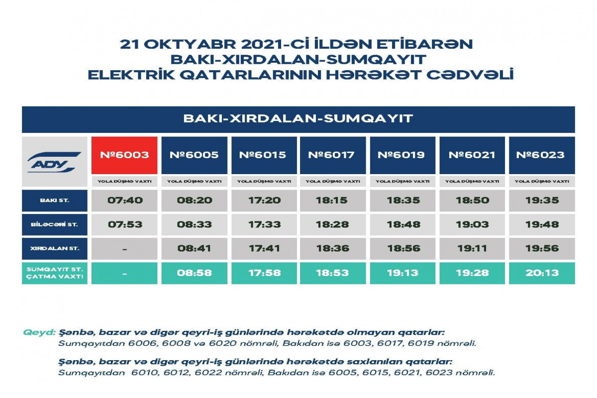 Увеличено количество поездов Баку-Сумгайыт