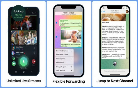 Telegram снял ограничение на число зрителей видеотрансляций и добавил настройки пересылки сообщений