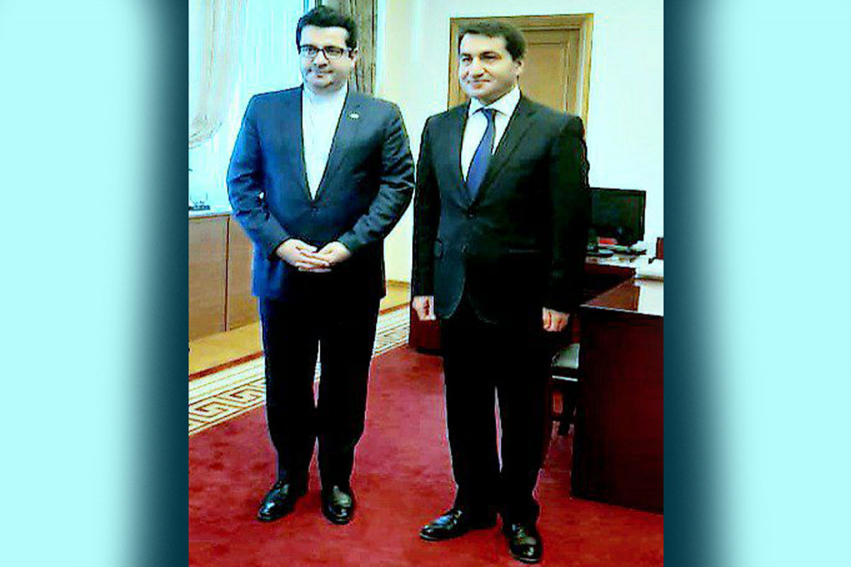 Помощник президента Азербайджана Хикмет Гаджиев, Посол Ирана в Азербайджане Сеид Аббас Мусави