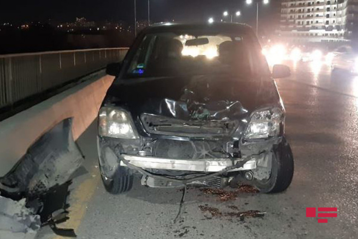ДТП на шоссе Баку-Сумгайыт: есть пострадавший-ФОТО 