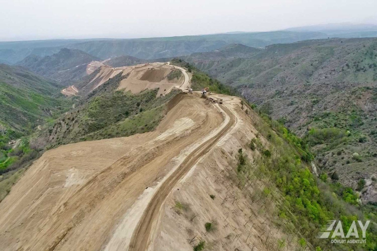 Завершается строительство дороги в обход города Лачин-ФОТО 