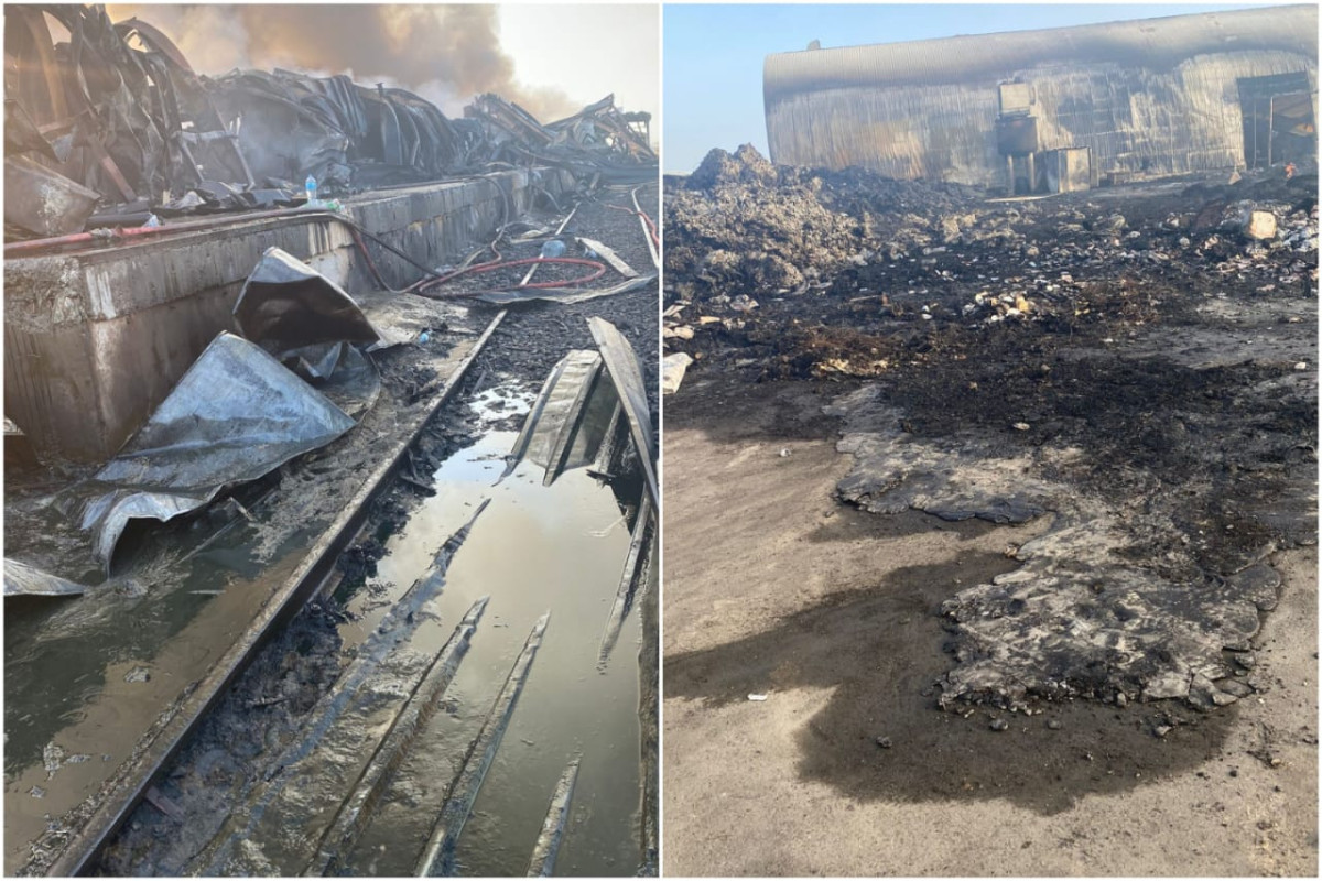 МЧС Азербайджана показало новые кадры с места пожара в Сумгайыте-ВИДЕО 
