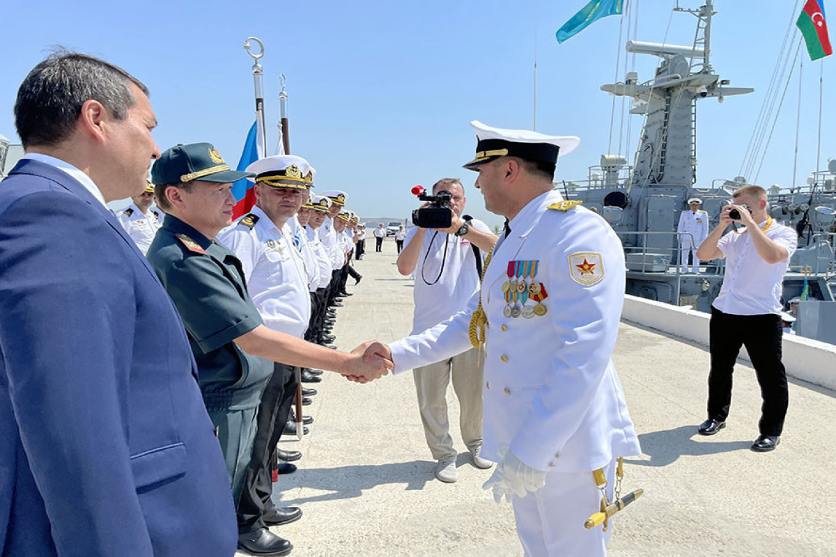 Военные корабли Казахстана прибыли в Азербайджан-ФОТО 
