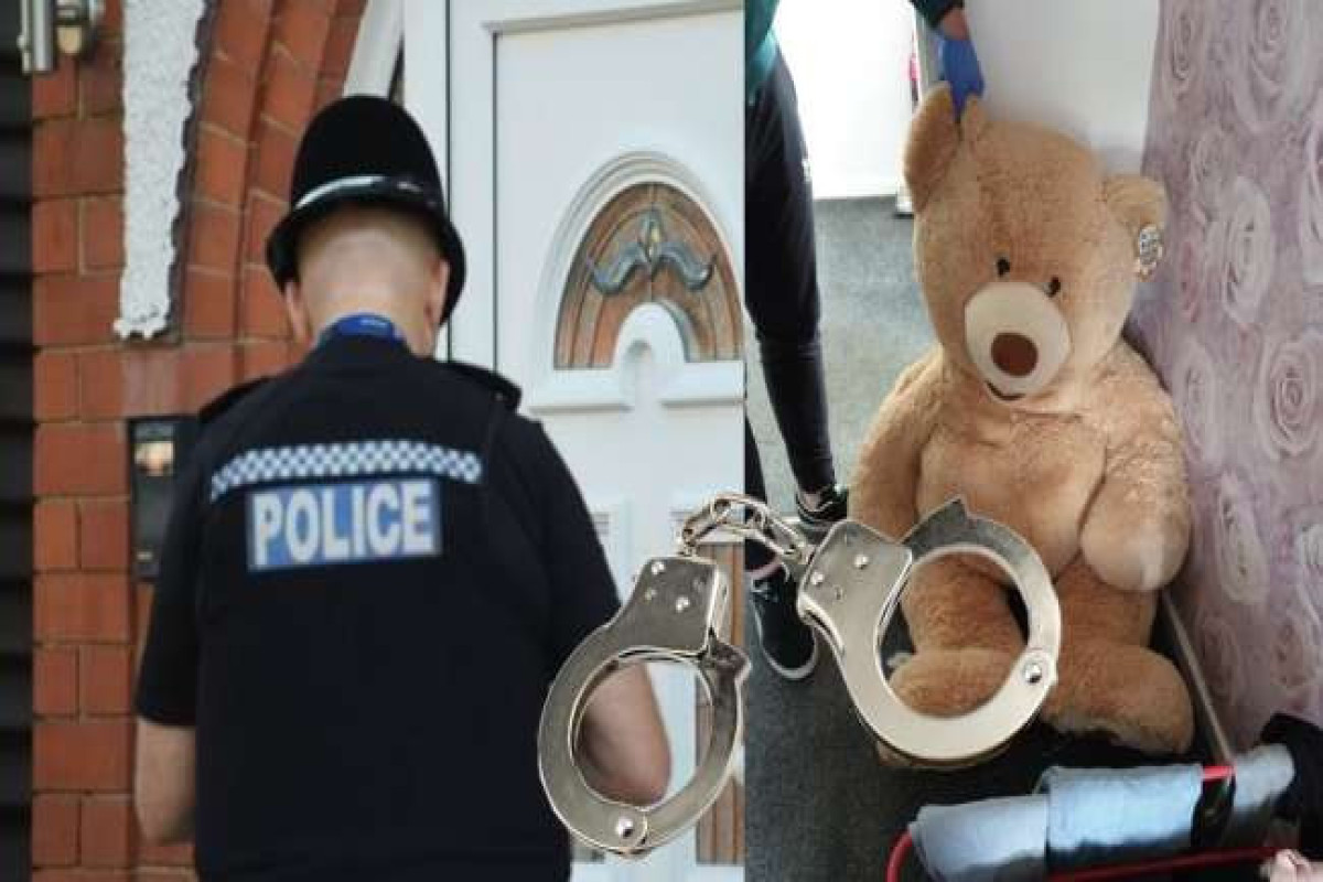 Англичанин спрятался от полиции внутри гигантского плюшевого мишки