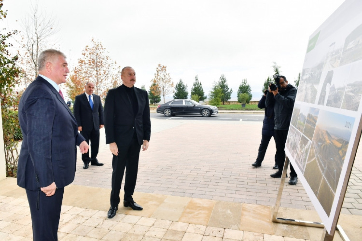 Президент Ильхам Алиев принял участие в открытии ряда объектов в Огузском районе 
-ОБНОВЛЕНО -ФОТО 