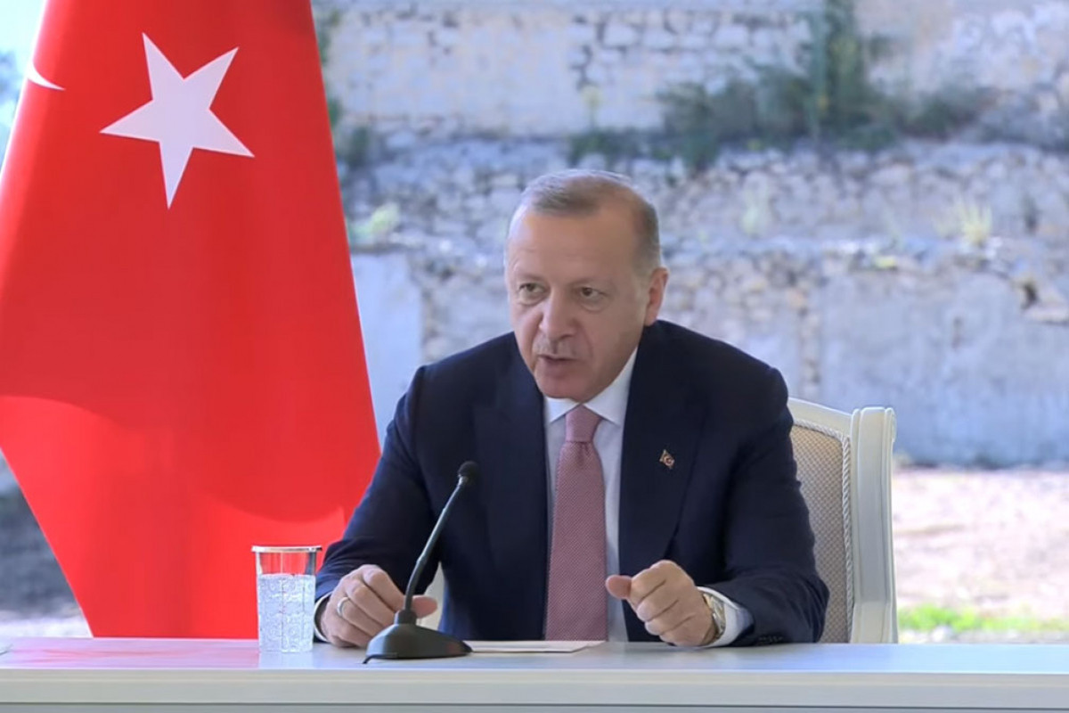 Эрдоган обратился к участникам азербайджано-турецких военных учений