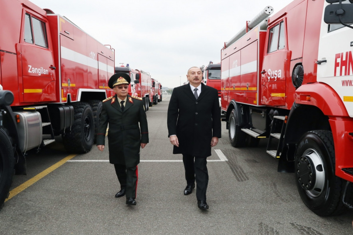 150 пожарных автомобилей «КамАЗ» и «İveco» будут привлечены для противопожарной защиты на освобожденных территориях