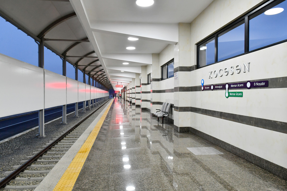 Ильхам Алиев принял участие в открытии электродепо и станции метро «Ходжасан»-ФОТО 