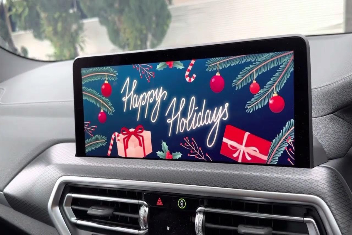 Автомобили BMW поздравили своих владельцев с Рождеством -ВИДЕО 
