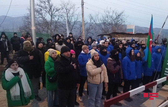 Акция протеста на дороге Ханкенди-Лачин продолжаются уже семнадцать дней-ФОТО 