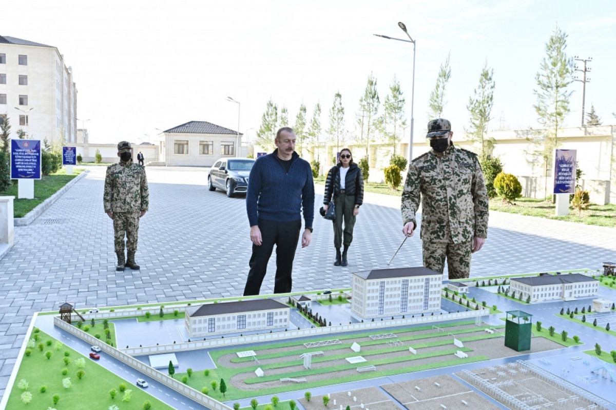 Верховный главнокомандующий ВС Азербайджана открыл новый военный городок в Агджабединском районе