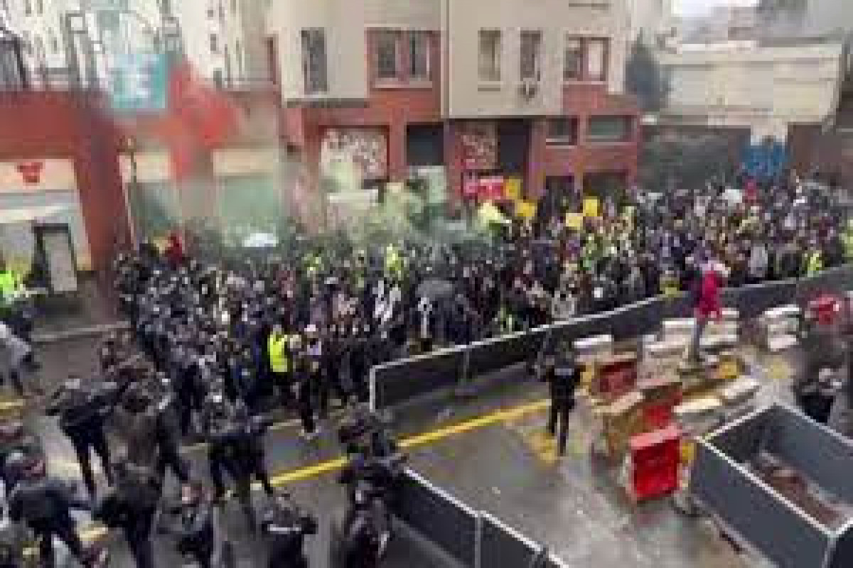 В Париже полиция применила газ на акции антипрививочников-ВИДЕО 