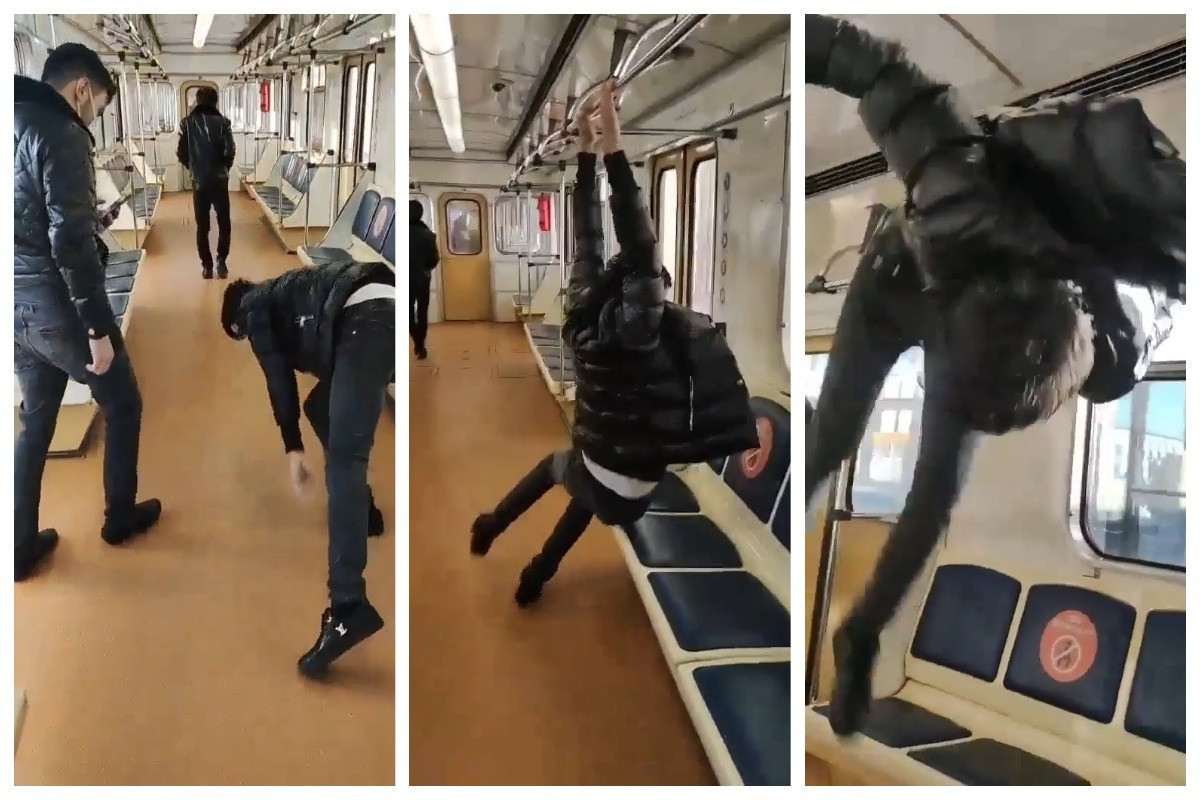 Полиция Баку ищет троих хулиганов из метро-ВИДЕО 