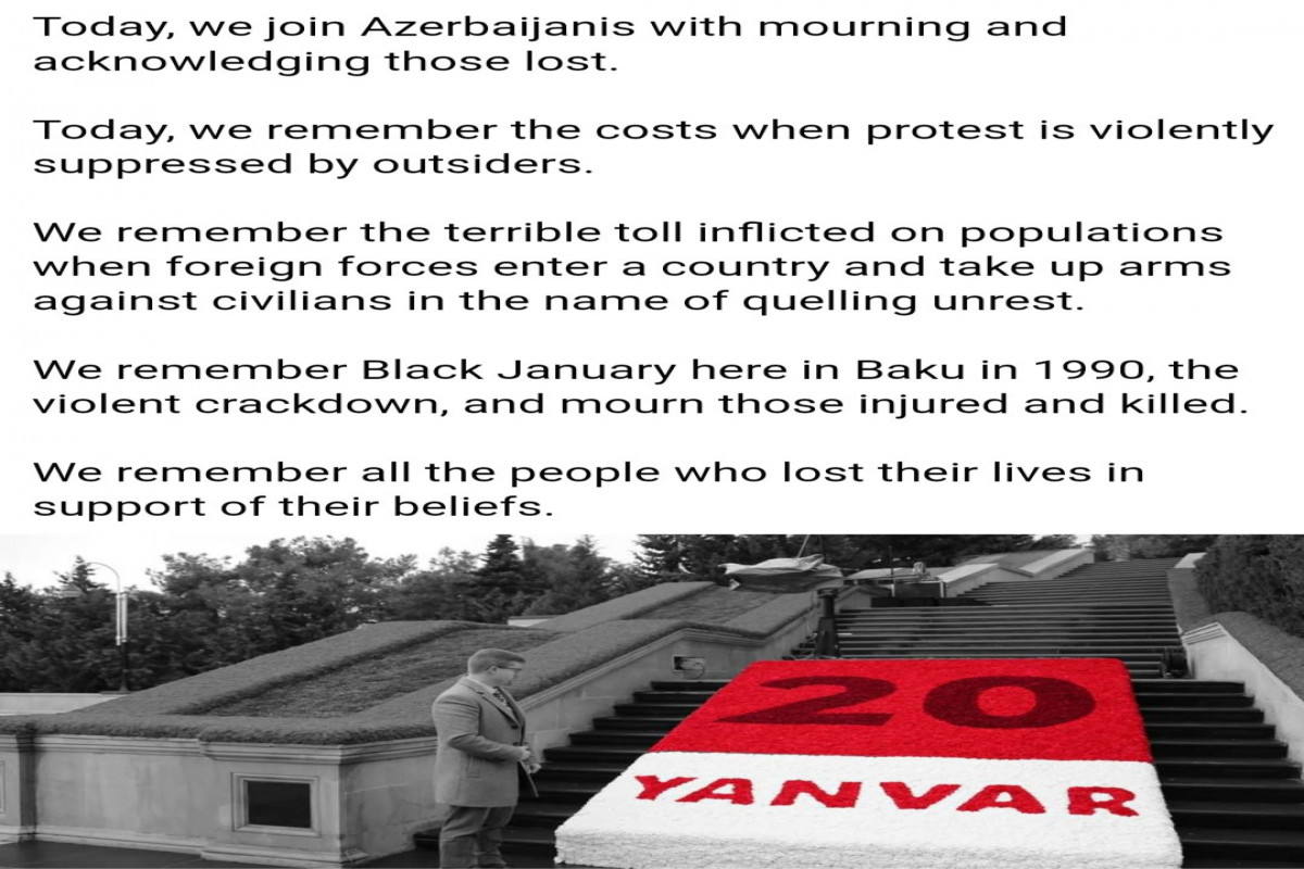 Посольство США в Азербайджане о трагедии 20 Января-ФОТО 
