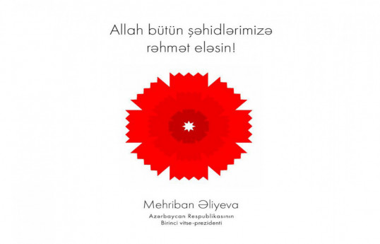 Мехрибан Алиева поделилась публикацией в связи с трагедией 20 января