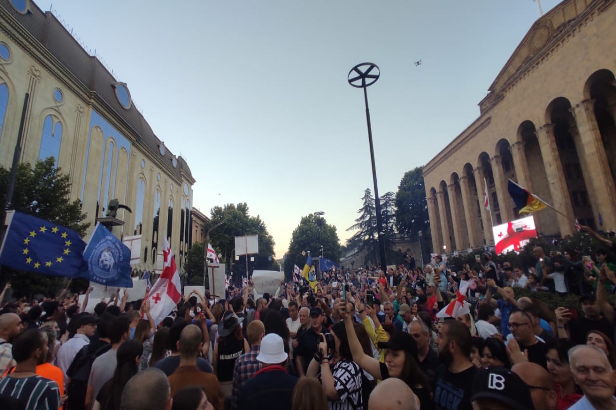 В Грузии проходит масштабная антиправительственная акция -ФОТО 