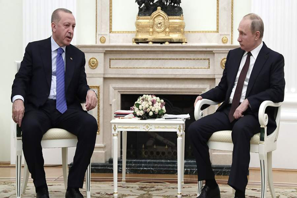 Президент Турции Реджеп Тайип Эрдоган и президент РФ Владимир Путин