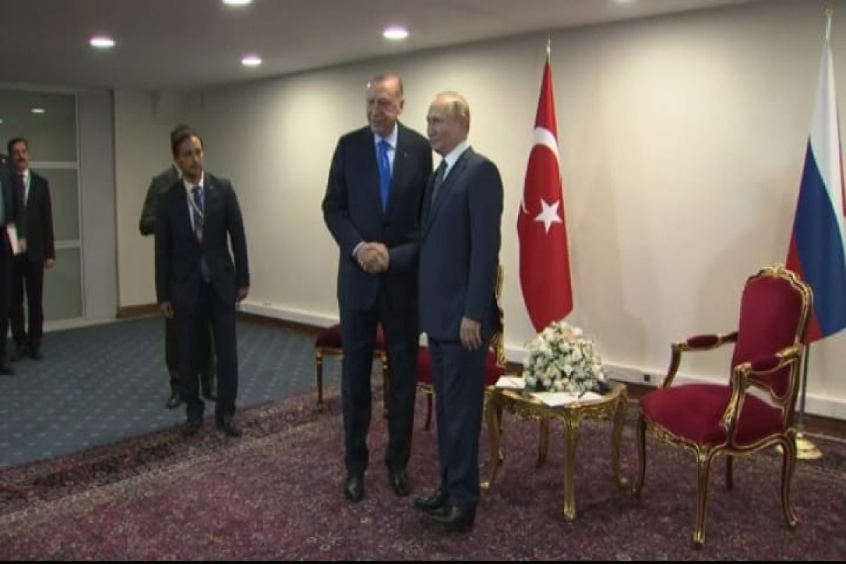 Президент Турции  Реджеп Тайип Эрдоган и президент РФ Владимир Путин
