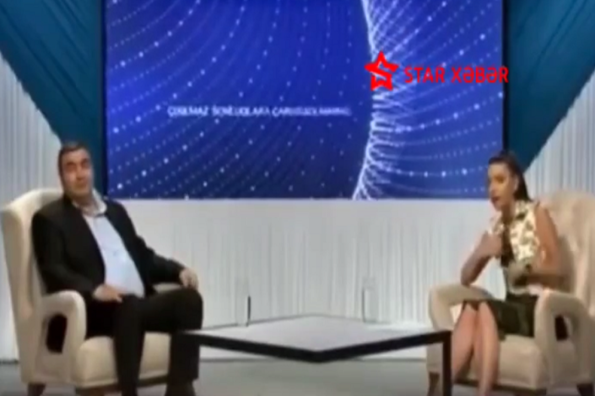 Азербайджанская телеведущая пережила страшные минуты во время прямого эфира-ВИДЕО 