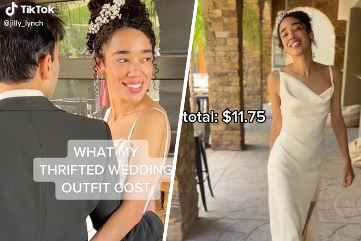 Американка вышла замуж в платье за $3,75