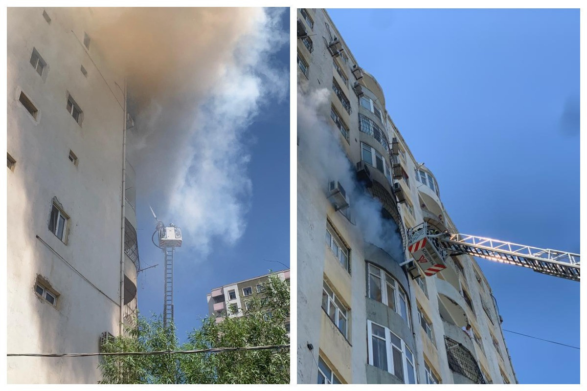 Пожар в жилом здании в Баку потушен -ВИДЕО 