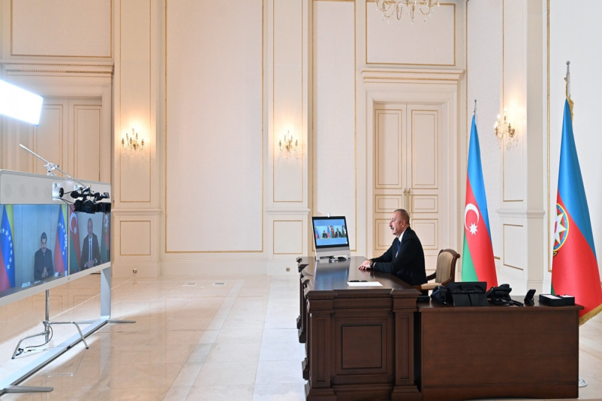 Ильхам Алиев встретился с Николасом Мадуро в формате видеоконференции-ФОТО -ОБНОВЛЕНО 