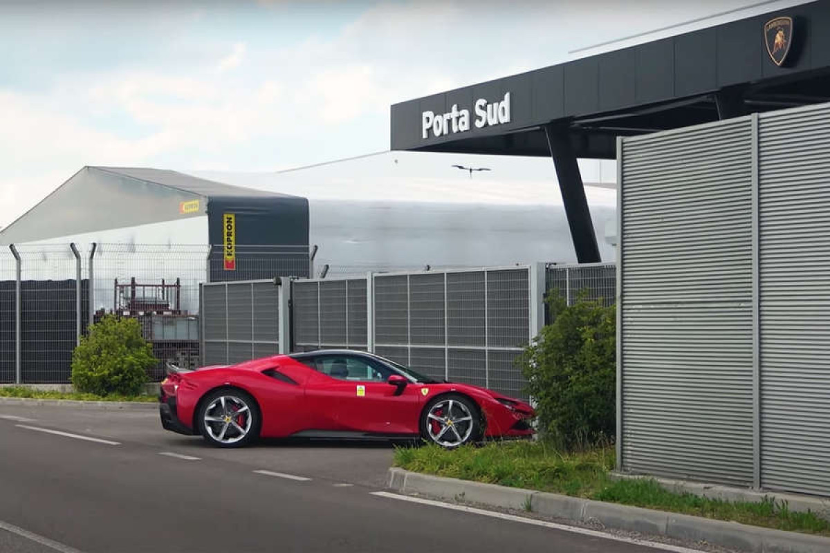 На заводе Lamborghini замечен автомобиль главного конкурента