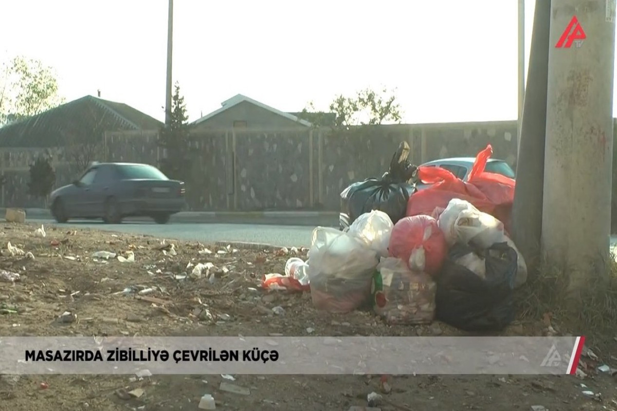 Куча мусора прямо в центре Масазыра: жители винят местные власти, власти - жителей - ВИДЕО 