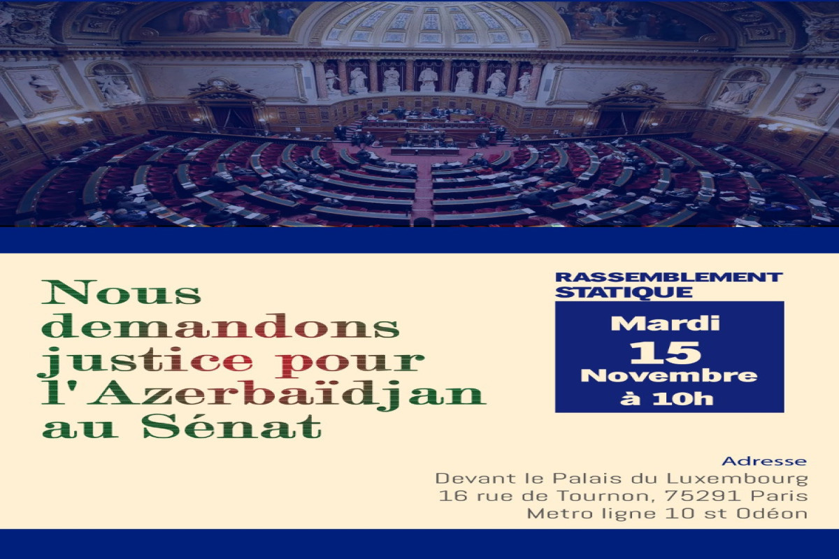 Азербайджанцы проведут акцию перед Сенатом Франции