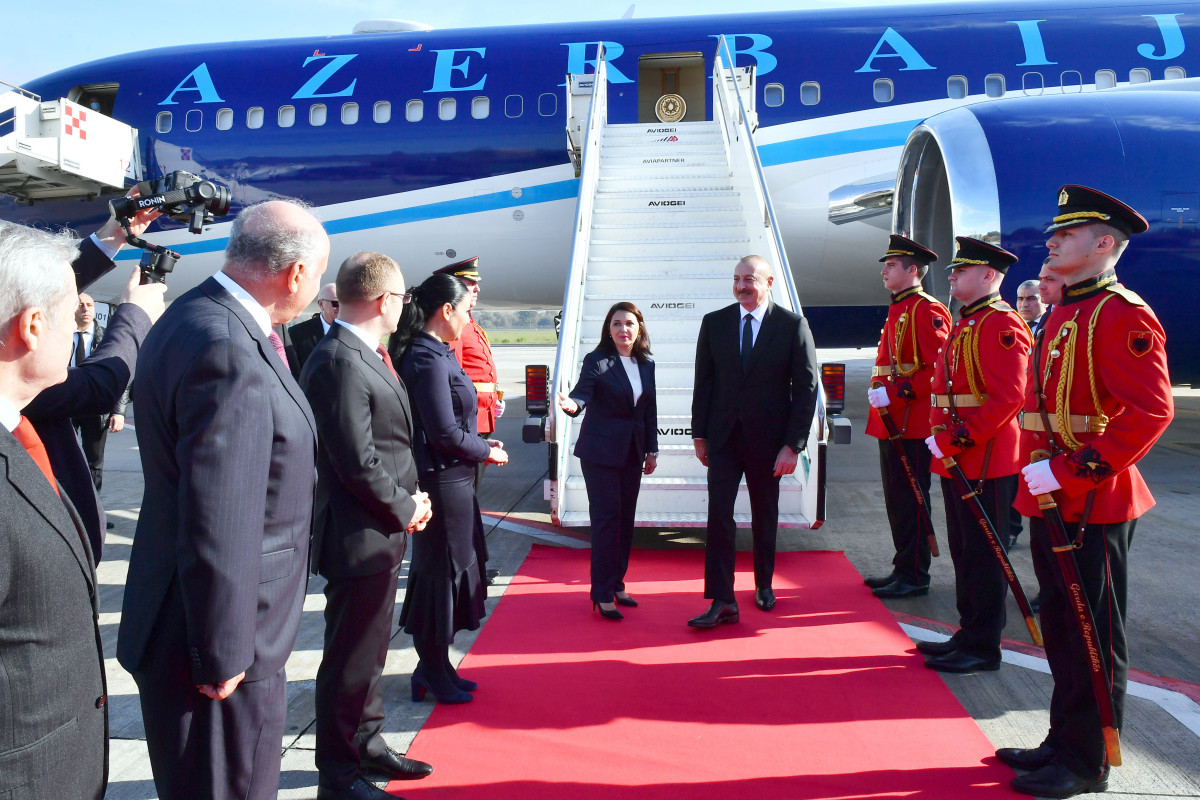 Ильхам Алиев прибыл с визитом в Албанию-ФОТО 