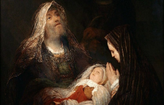 На заставке фрагмент картины Молитва Симеона (1700 г.), Арт де Гельдер (1645-1727)