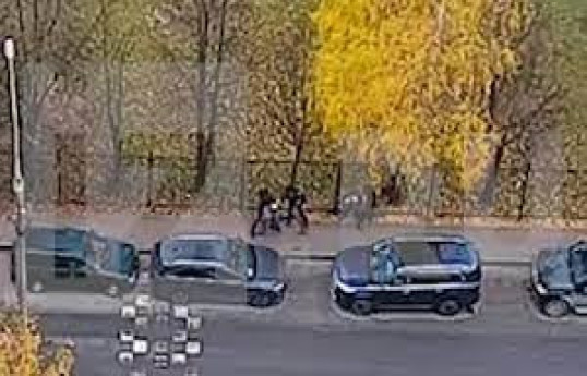 Кадры нападения на москвичку и похищения ребенка бывшим мужем-ВИДЕО 