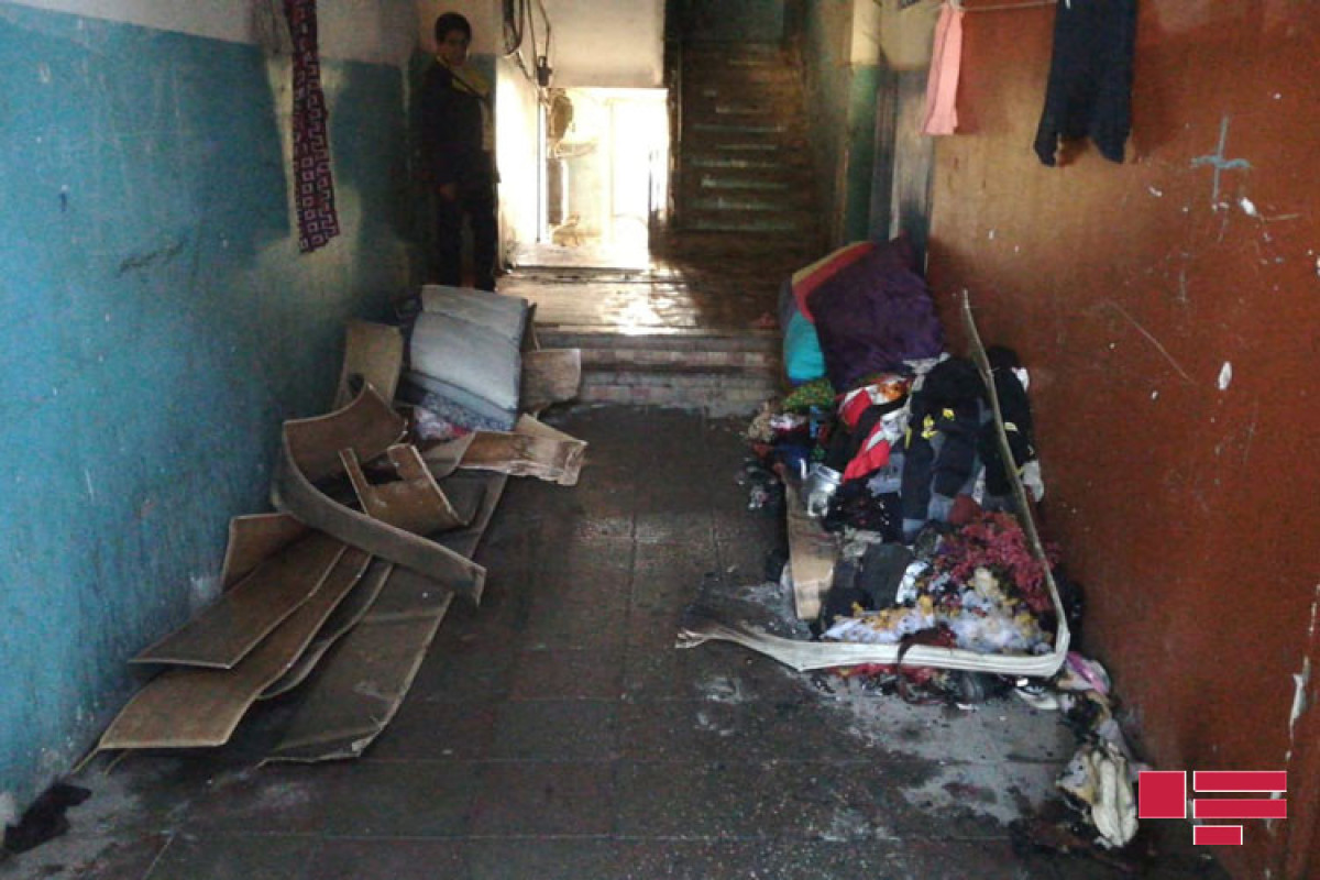 В Сумгайыте произошел пожар в общежитии-ФОТО 