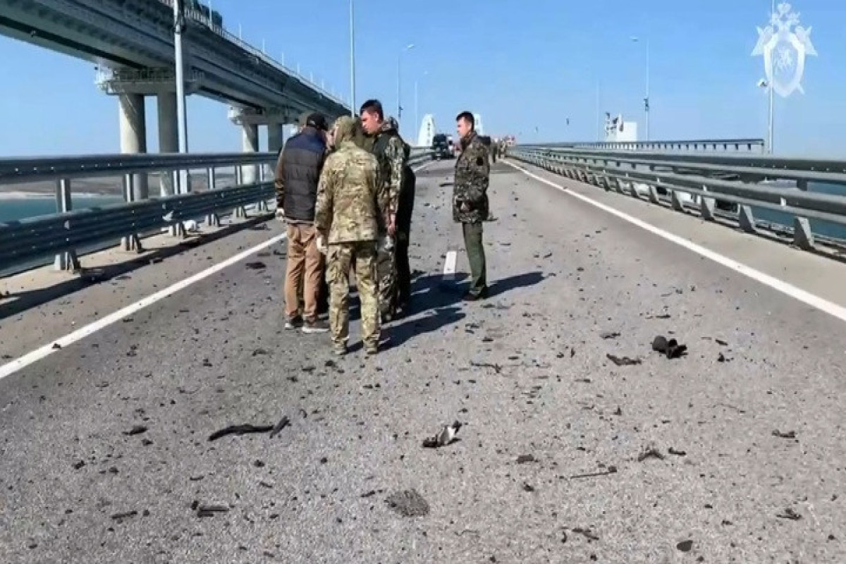 Новые кадры с последствиями взрыва на Крымском мосту-ВИДЕО 